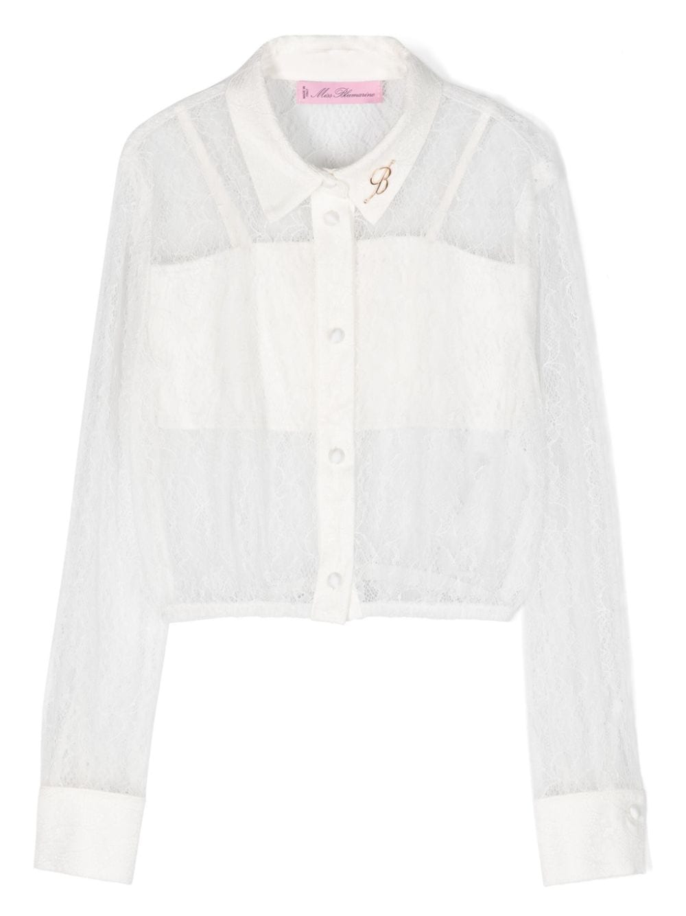 White lace shirt for girls