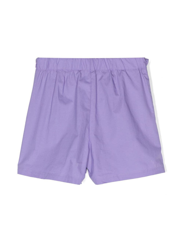 Purple shorts for girls with bow