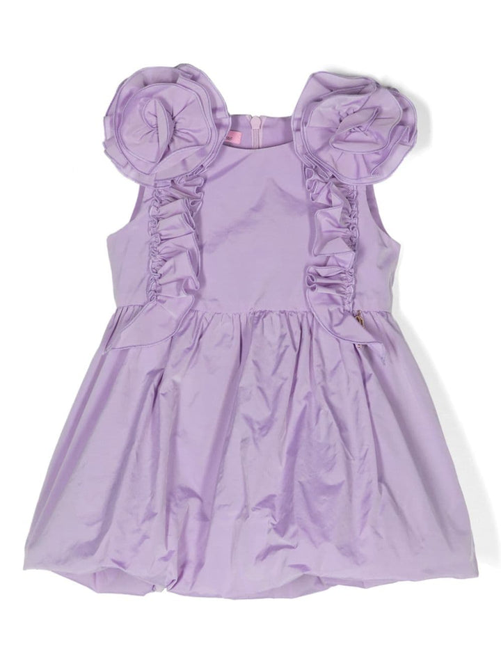 Purple dress for baby girls with logo