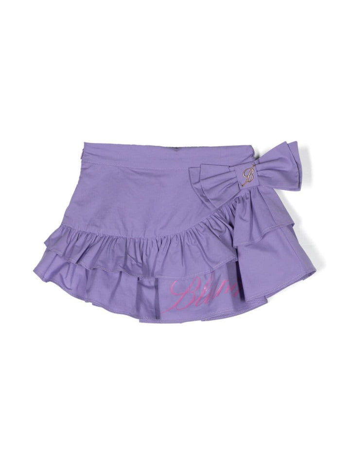 Lilac skirt for baby girls with logo
