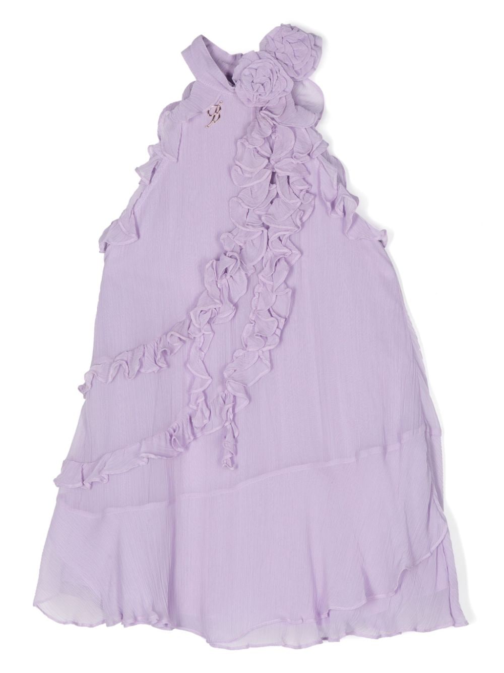 Lilac crepe dress for girls