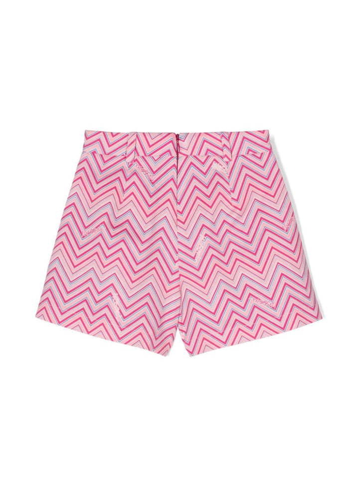 Pink Bermuda shorts for girls