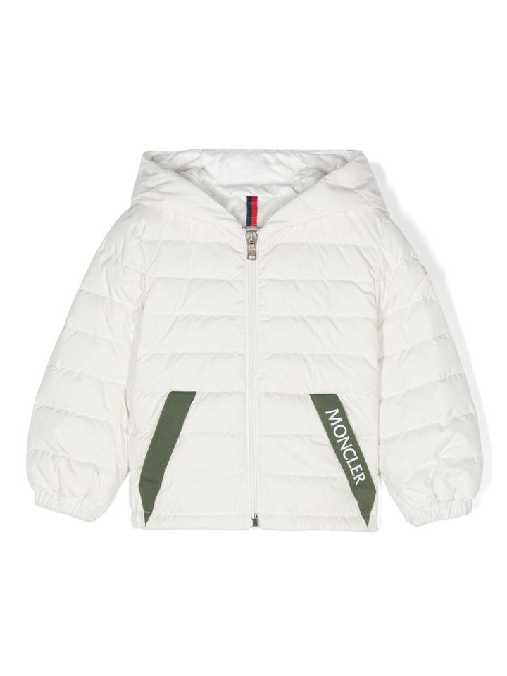 Giubbotto Atsu bianco per neonato con logo 9511A00036549SK 031 Moncler Kids 