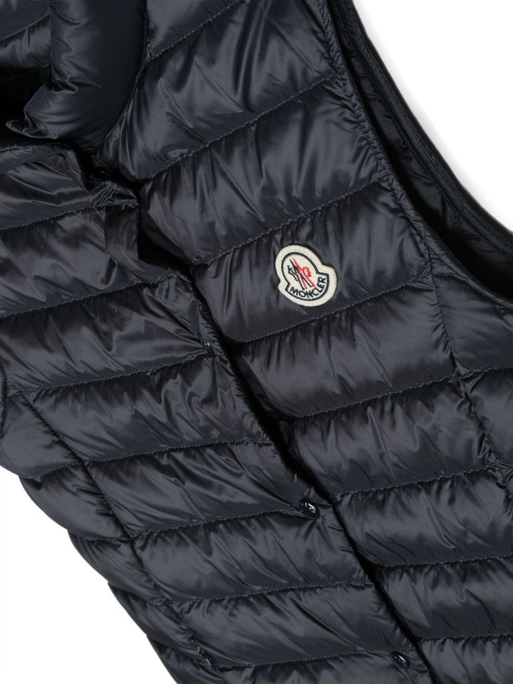 Smanicato Liane blu per bambina con logo 9541A00085595FE 778 Moncler Kids 