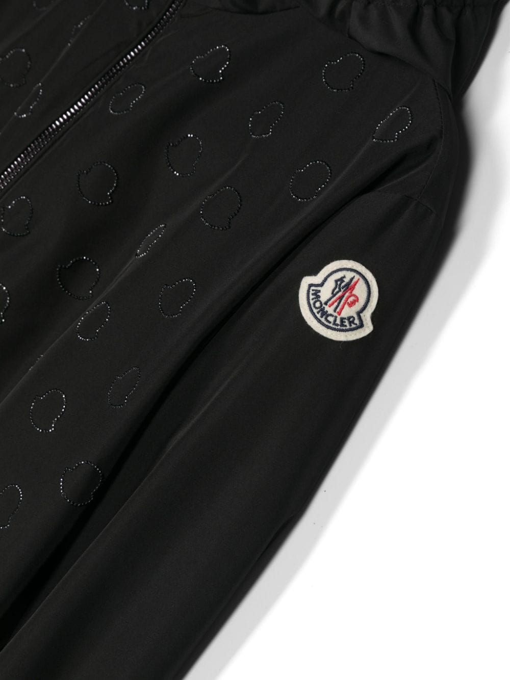 Giubbotto Adanna nero per bambina con cristalli 9541A00087595HQ 999 Moncler Kids 