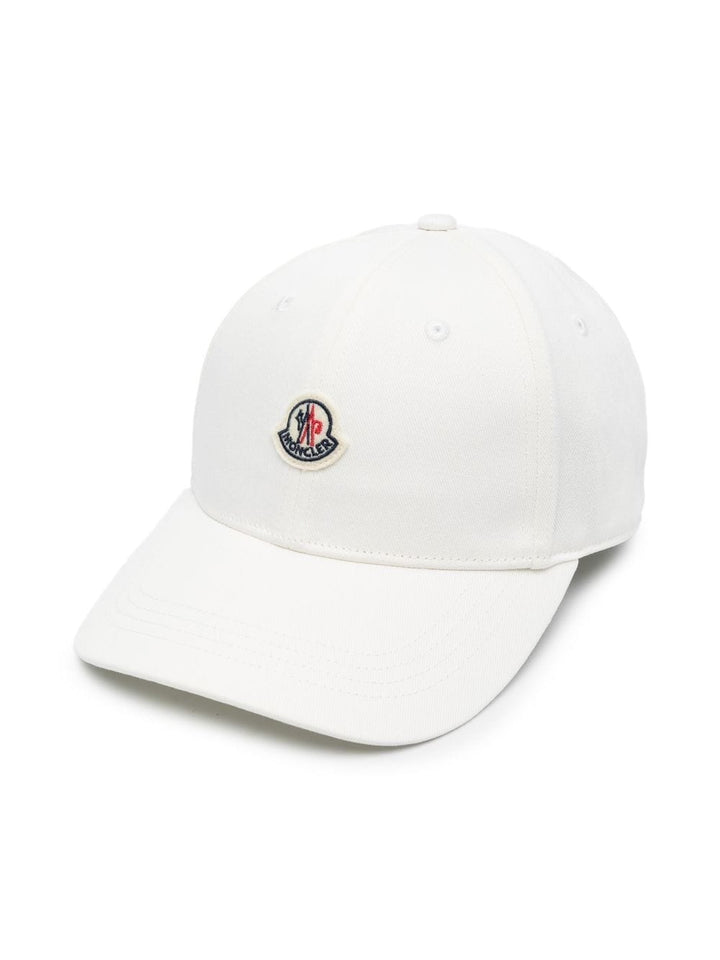 Berretto bianco per bambini con logo 9543B0001104863 034 Moncler Kids 