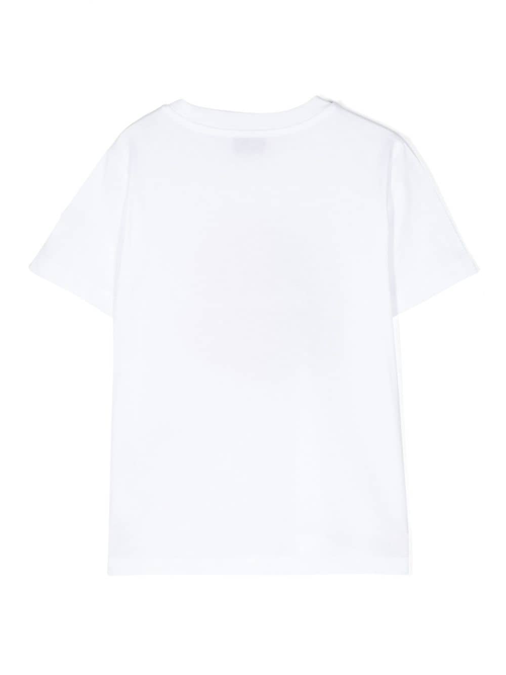 T-shirt bianca per bambino con logo 9548C0002289AFV 002 Moncler Kids 