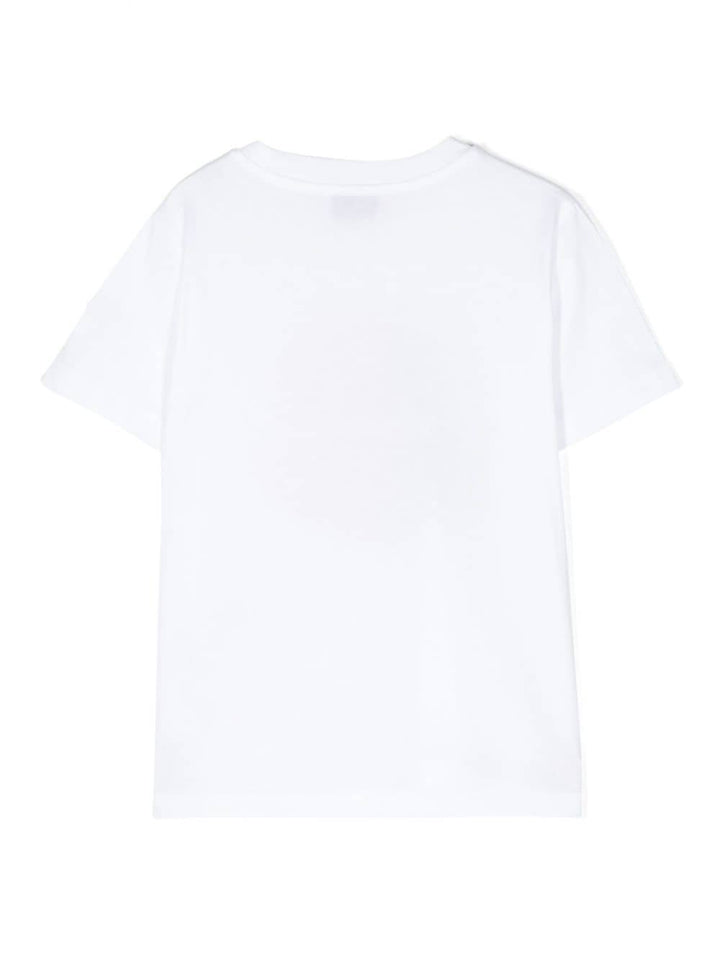 T-shirt bianca per bambino con logo 9548C0002289AFV 002 Moncler Kids 