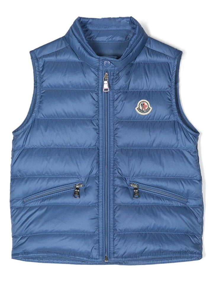 Blue Gui vest for boys with logo