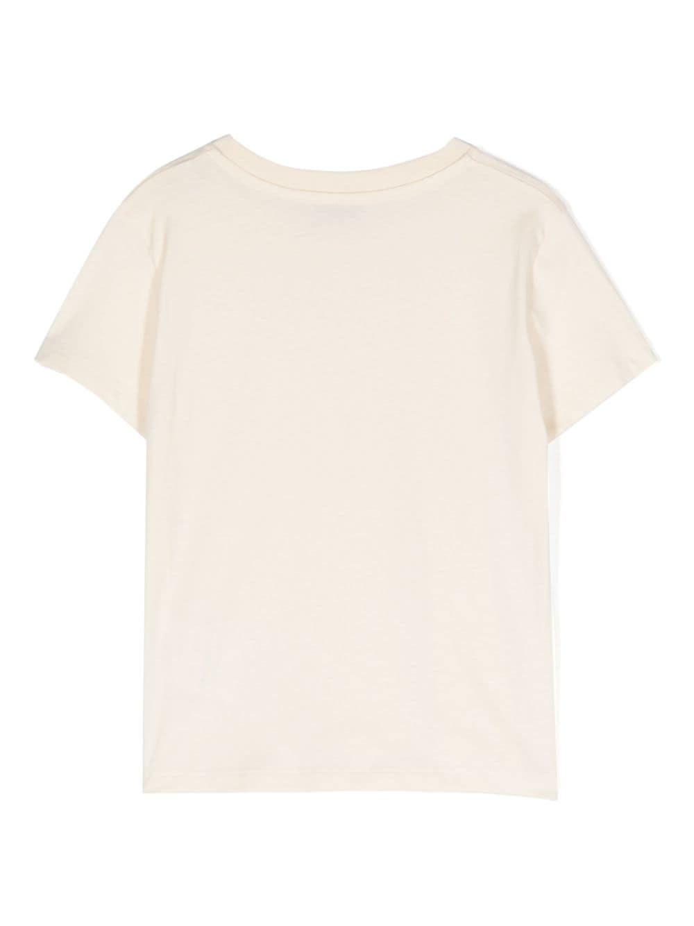 Cream t-shirt for girls with logo