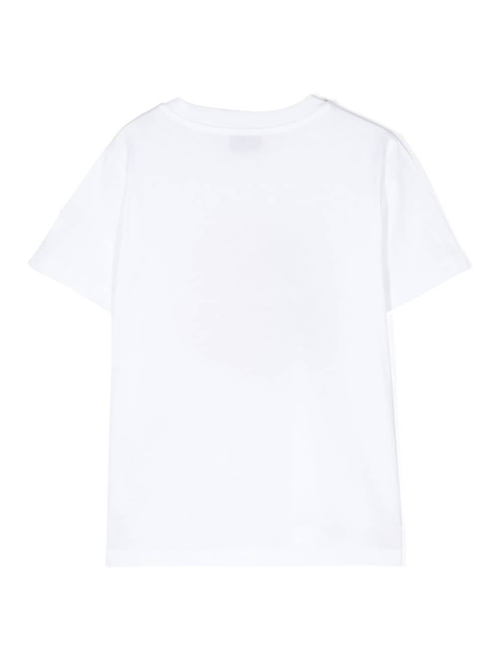 T-shirt bianca per bambino con logo