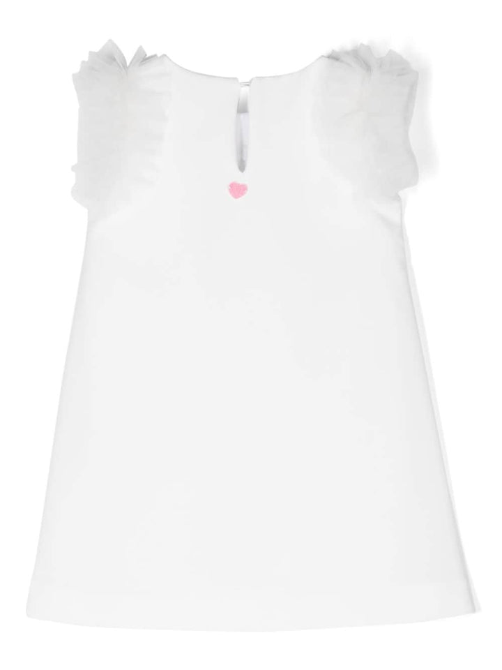 White dress for girls with print