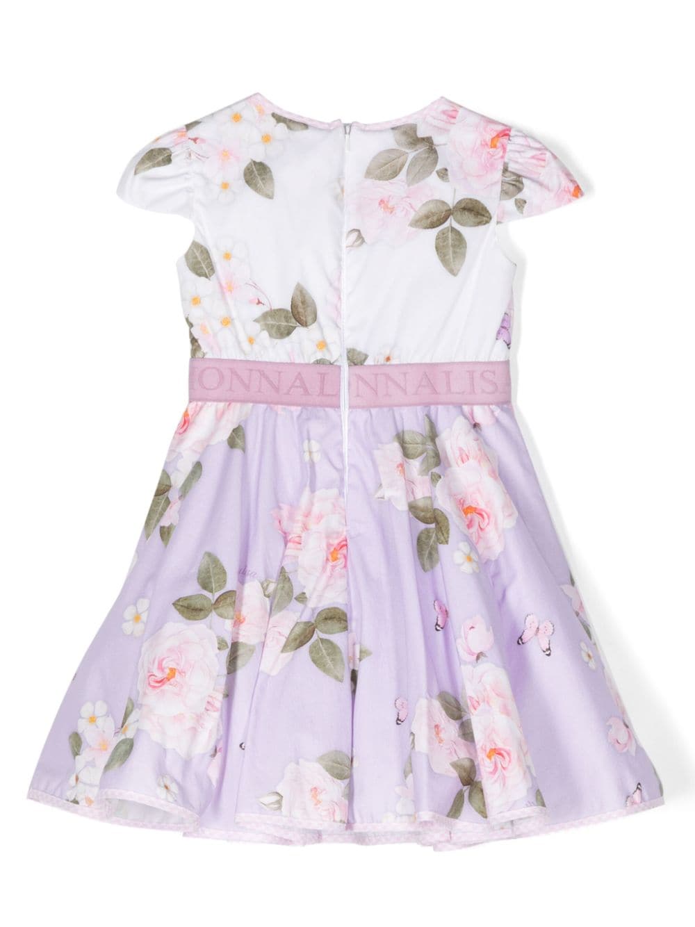 Lila dress for girls with floral print