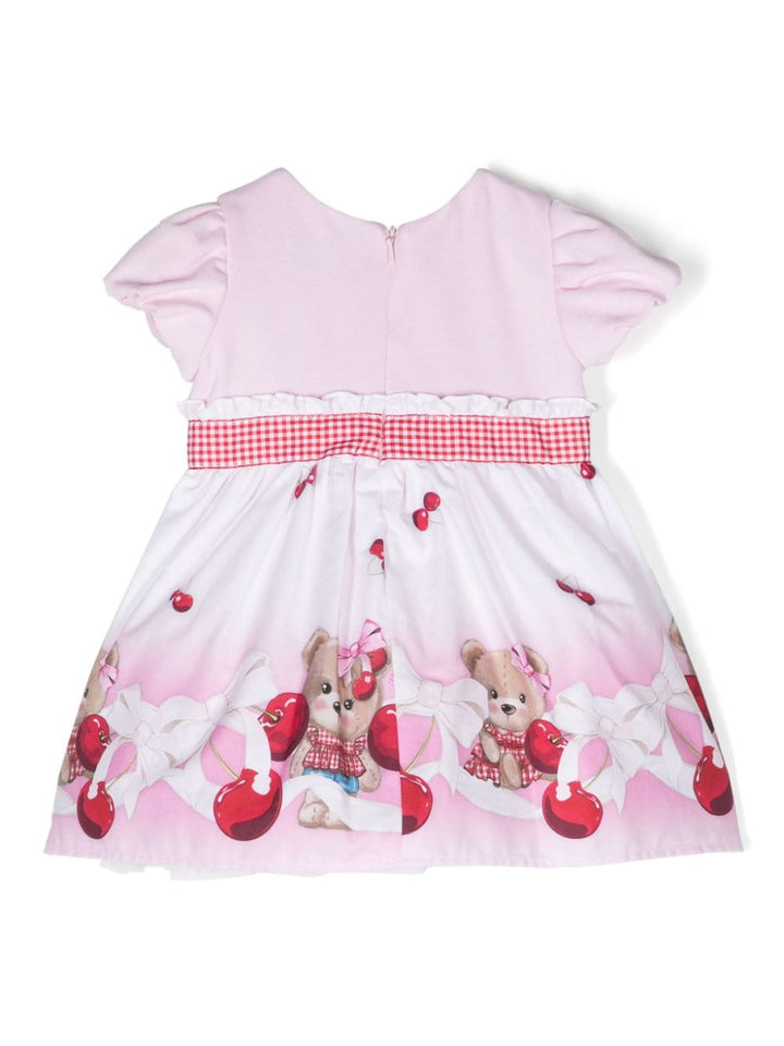 Pink dress for baby girls with print