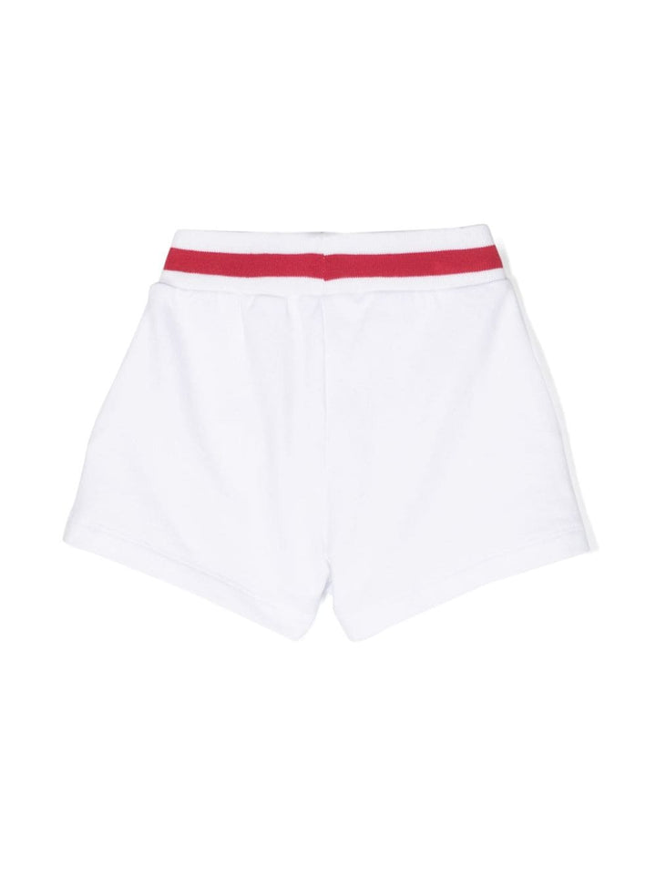 White shorts for baby girls with bear