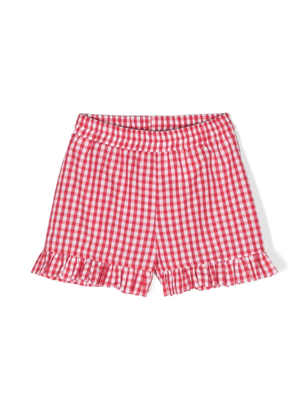 White and red shorts for baby girls