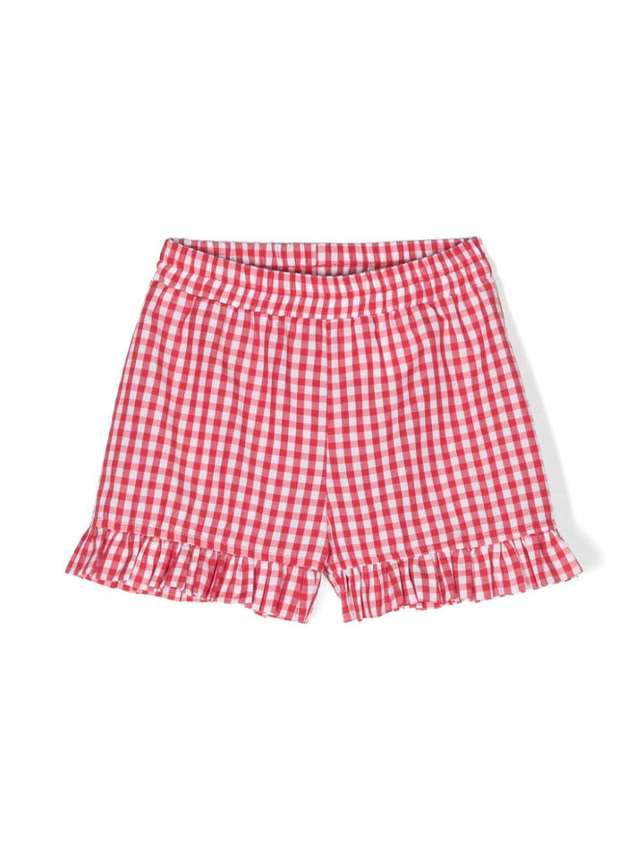 Pantaloncino bianco e rosso per neonata