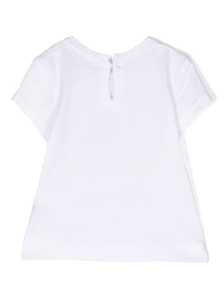 T-shirt bianca per neonata con stampa
