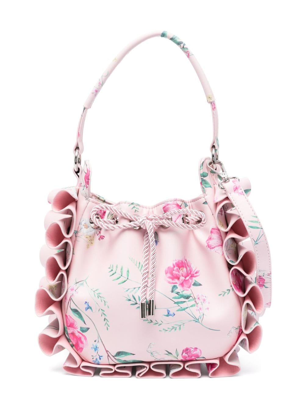 Pink bag for girls with flowers