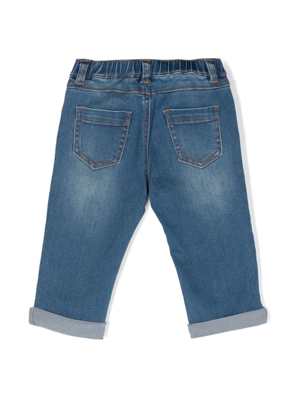 Jeans blu per neonato con orso MUP04SLXE43 40334 Moschino Kids 