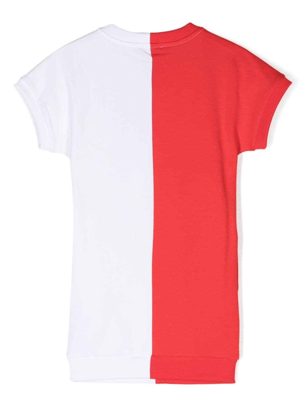 Red and white dress for girls with logo