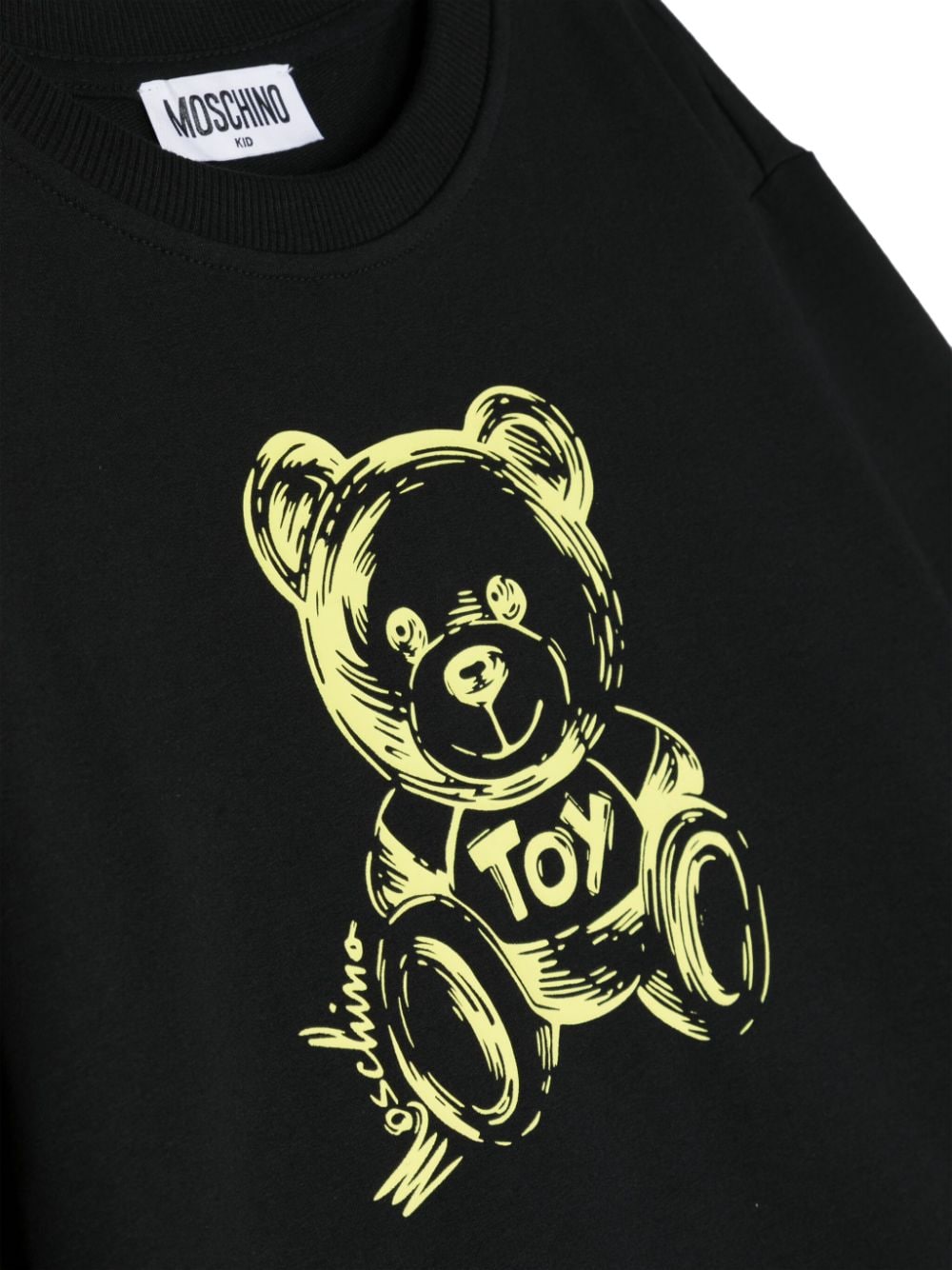Black sweatshirt for children with print