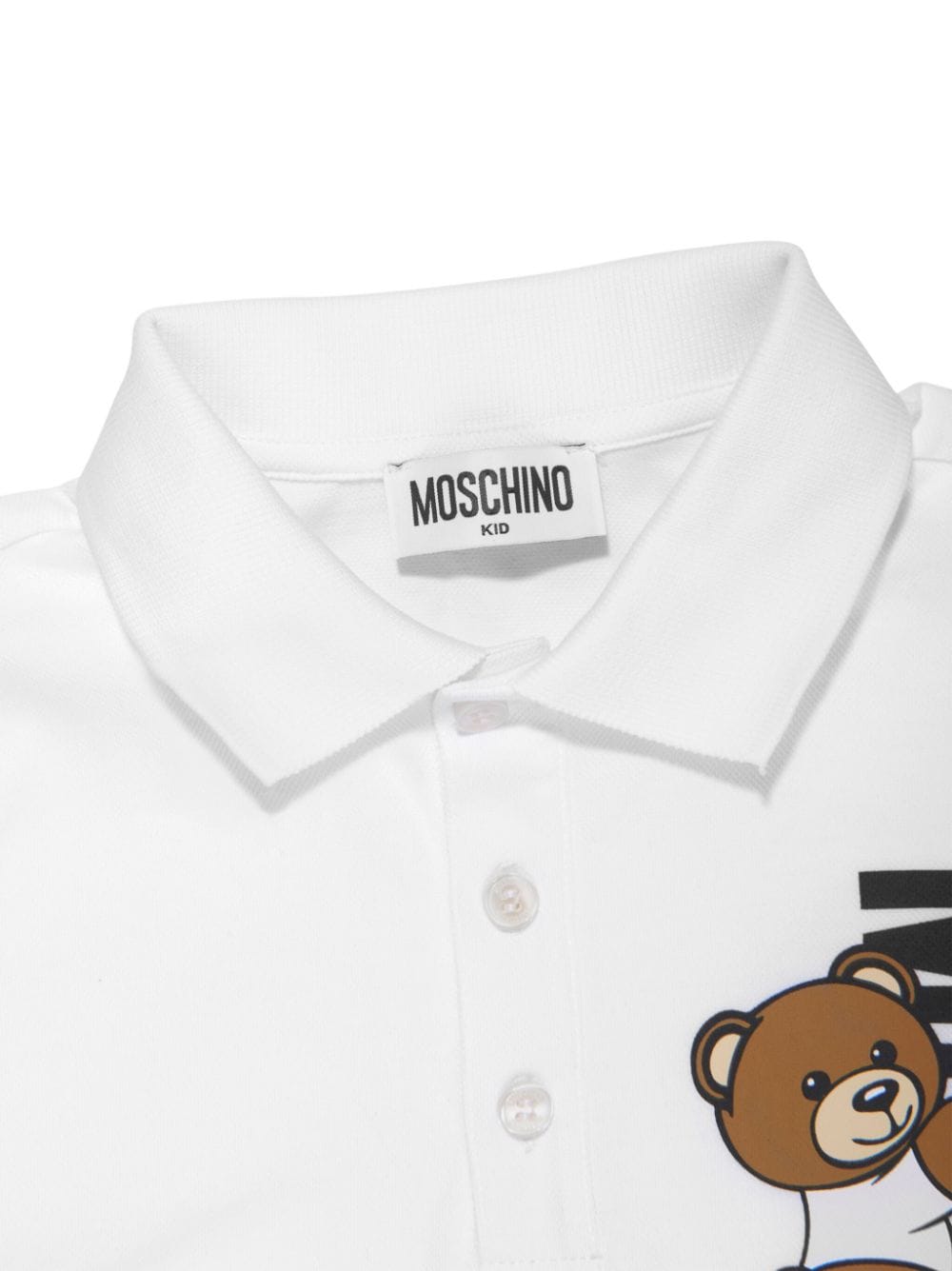 White polo shirt for boys with logo
