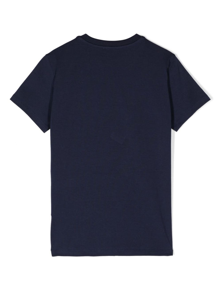 T-shirt blu per bambini con logo