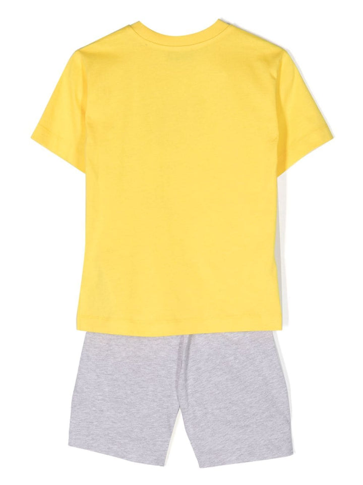 Yellow and gray sports suit for boys