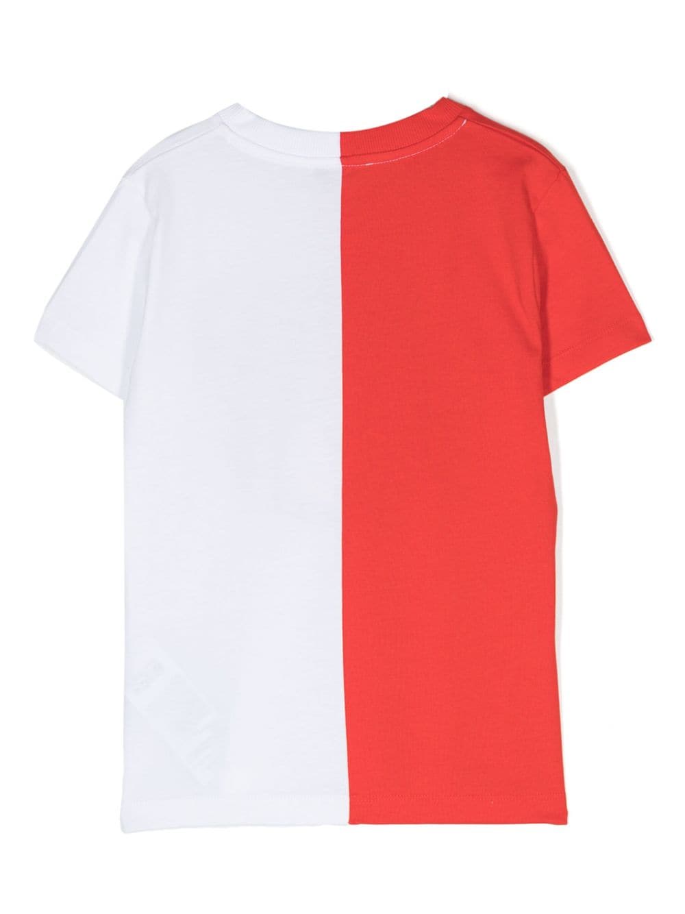 T-shirt rossa e bianca per bambino con logo