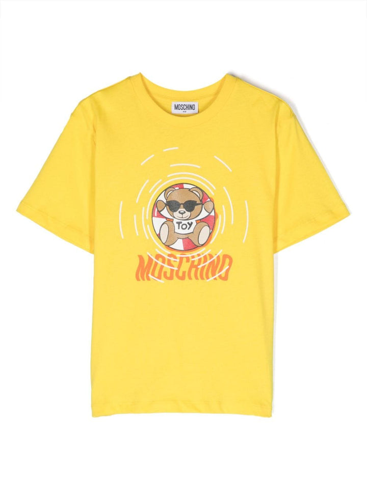 T-shirt gialla per bambino con logo