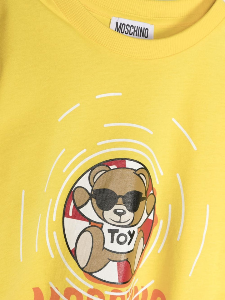 T-shirt gialla per bambino con logo