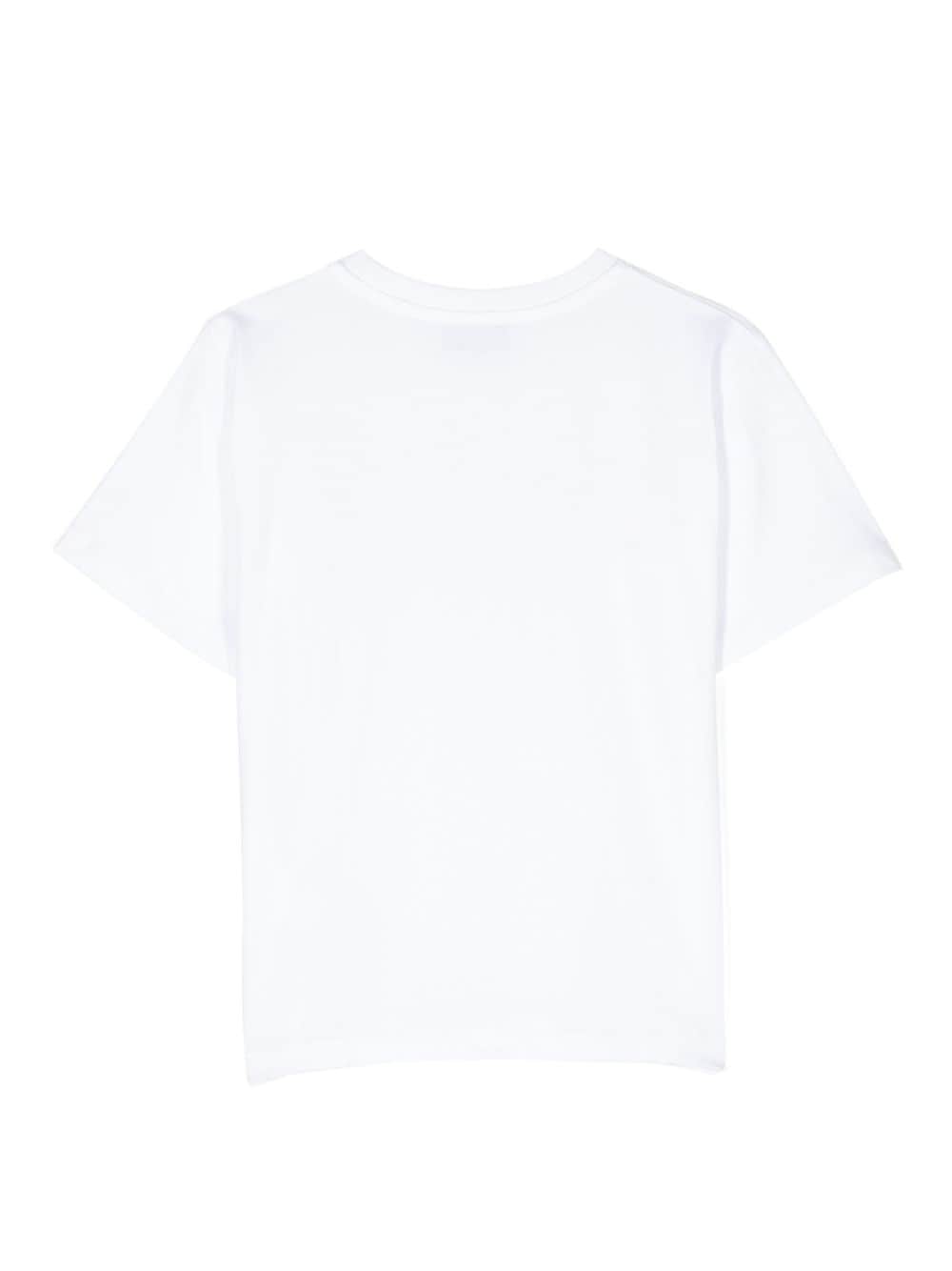 T-shirt bianca per bambini con logo