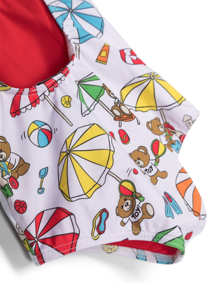 Costume multicolore per neonata con stampa