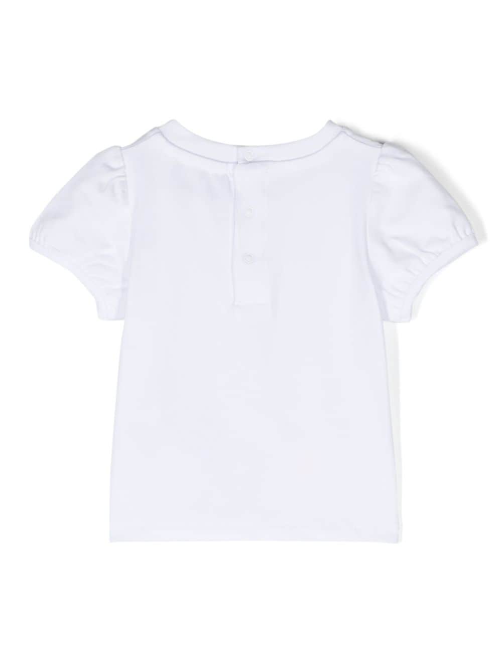 White baby girl t-shirt with bear