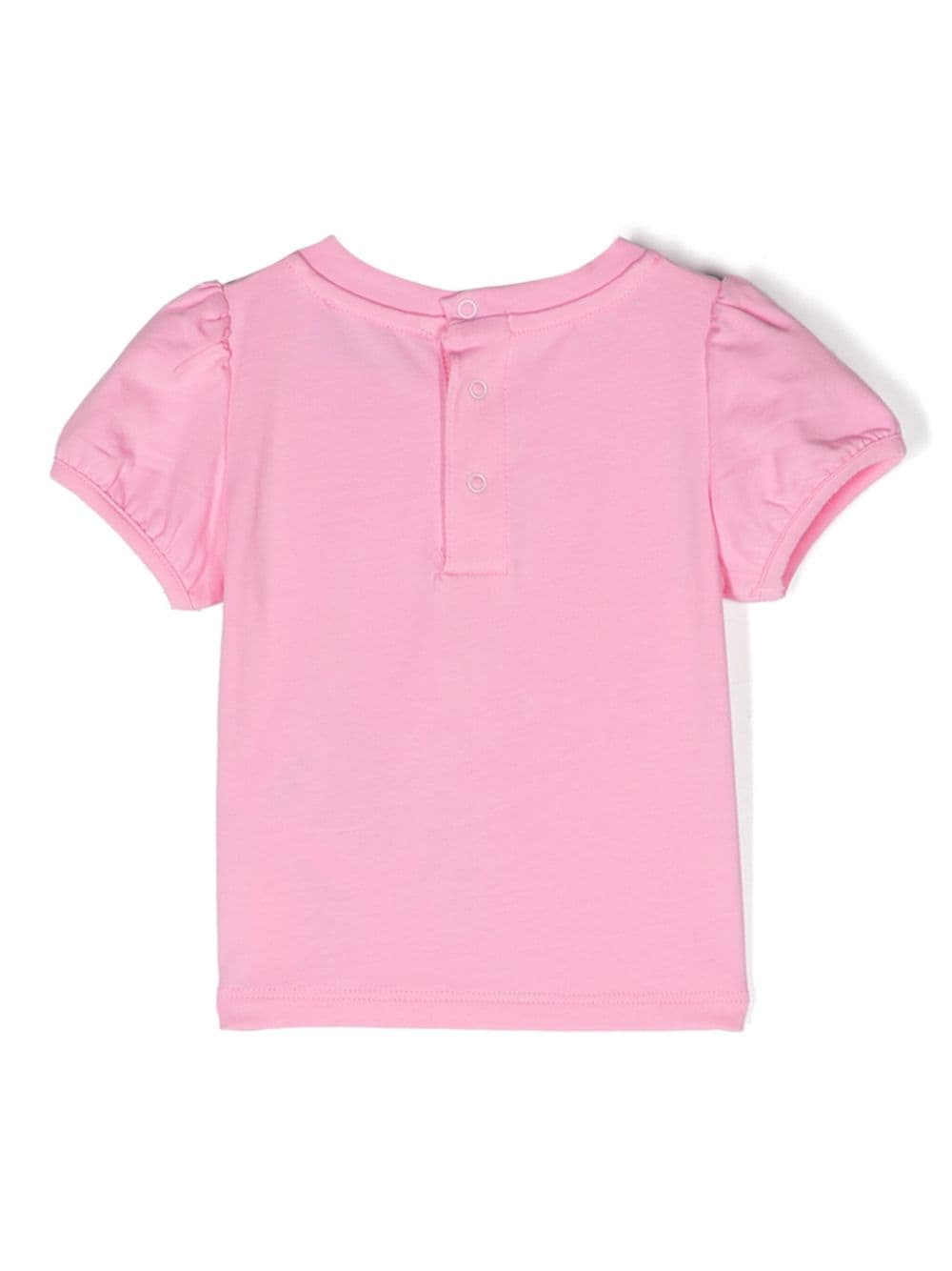 T-shirt rosa per neonata con orso