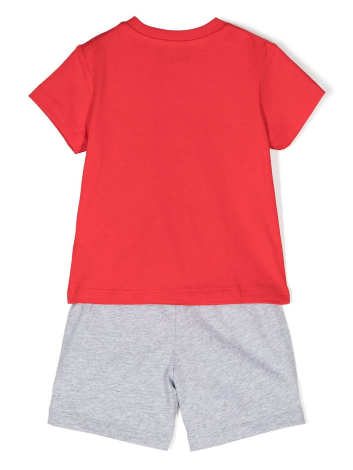 Red and gray sports outfit for newborns