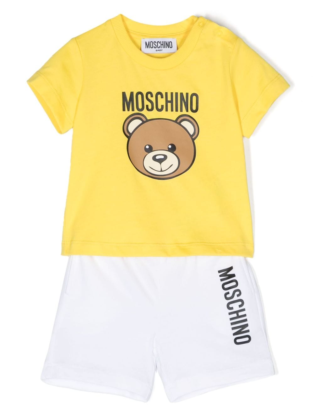 Yellow and white sports outfit for newborns