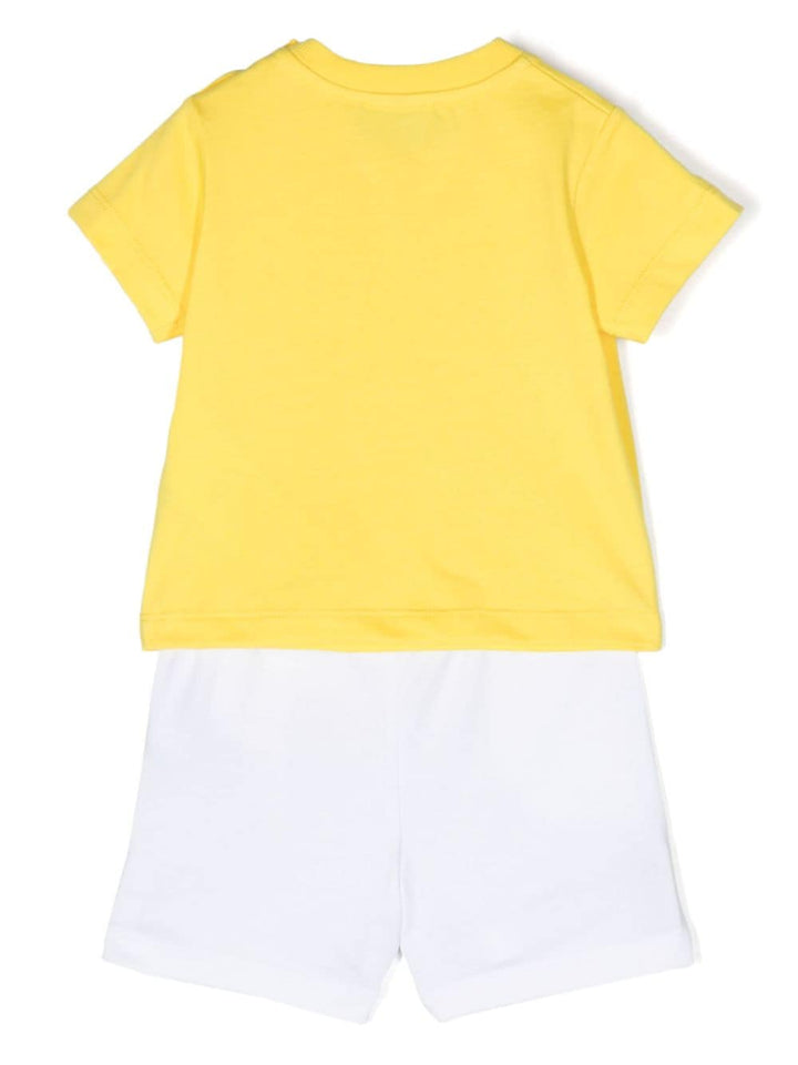 Completo sportivo giallo e bianco per neonato