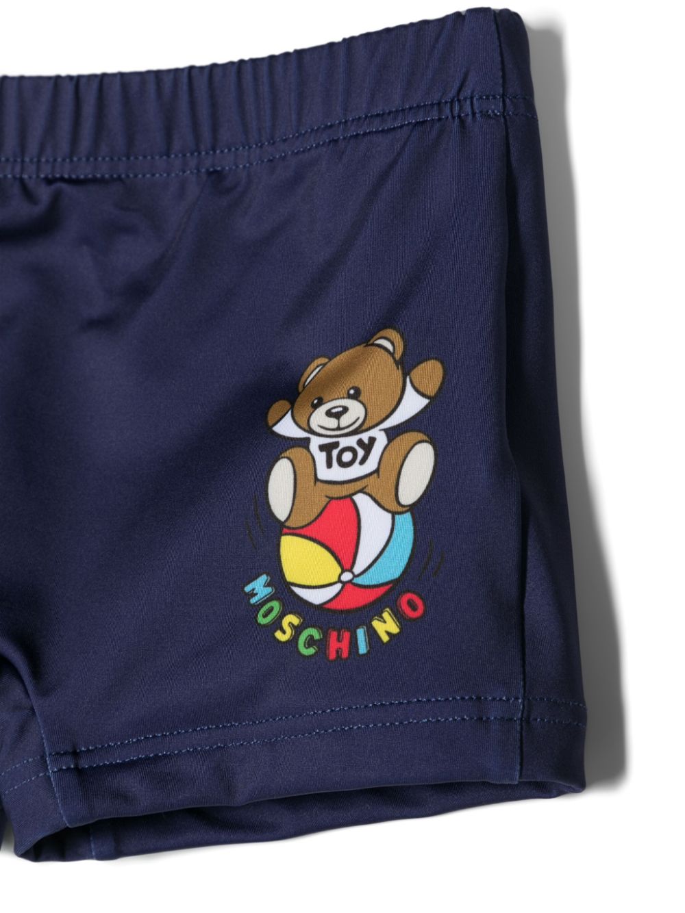 Blue baby swim shorts with logo
