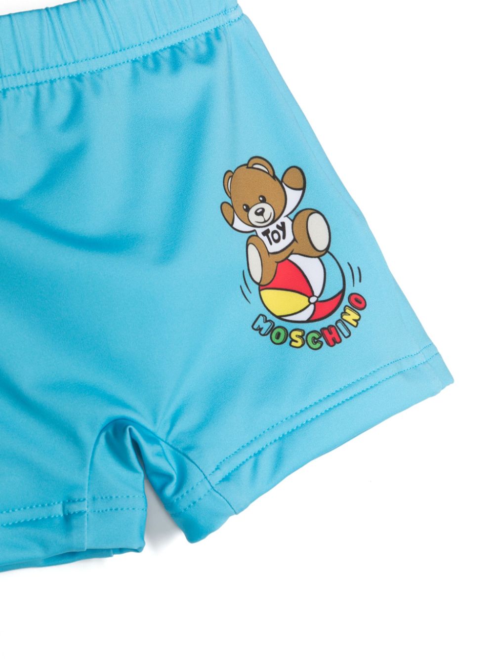 Light blue baby swim shorts with logo