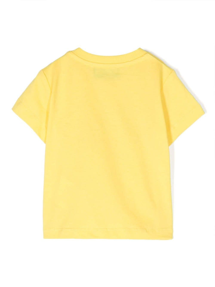 T-shirt gialla per neonato con logo