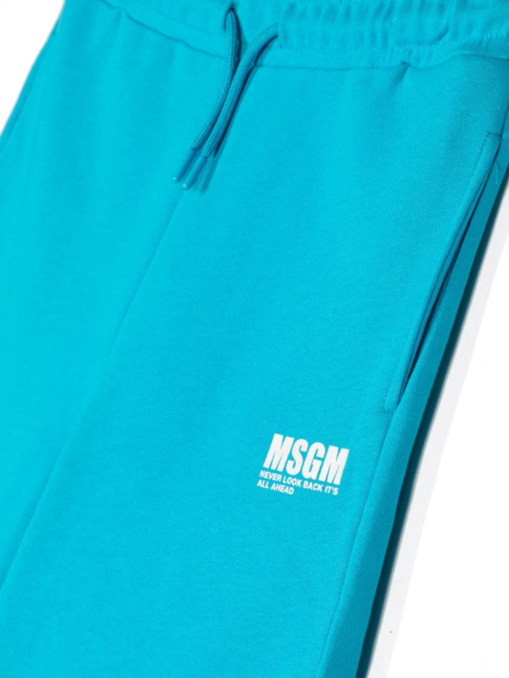Bermuda blu per bambino con logo S4MSJBBE242 051 Msgm Kids 