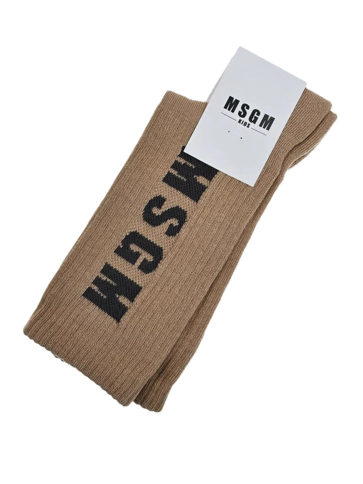 Calze beige per bambino S4MSJBSO269 015 Msgm Kids 