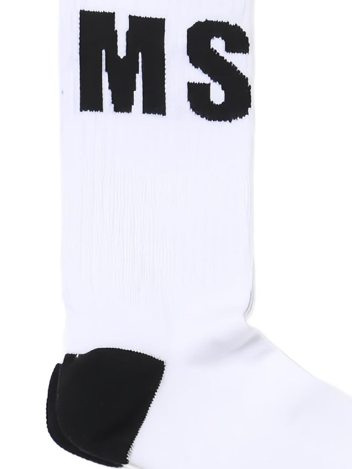 Calze bianche/nere per bambino S4MSJUSO041 001 Msgm Kids 