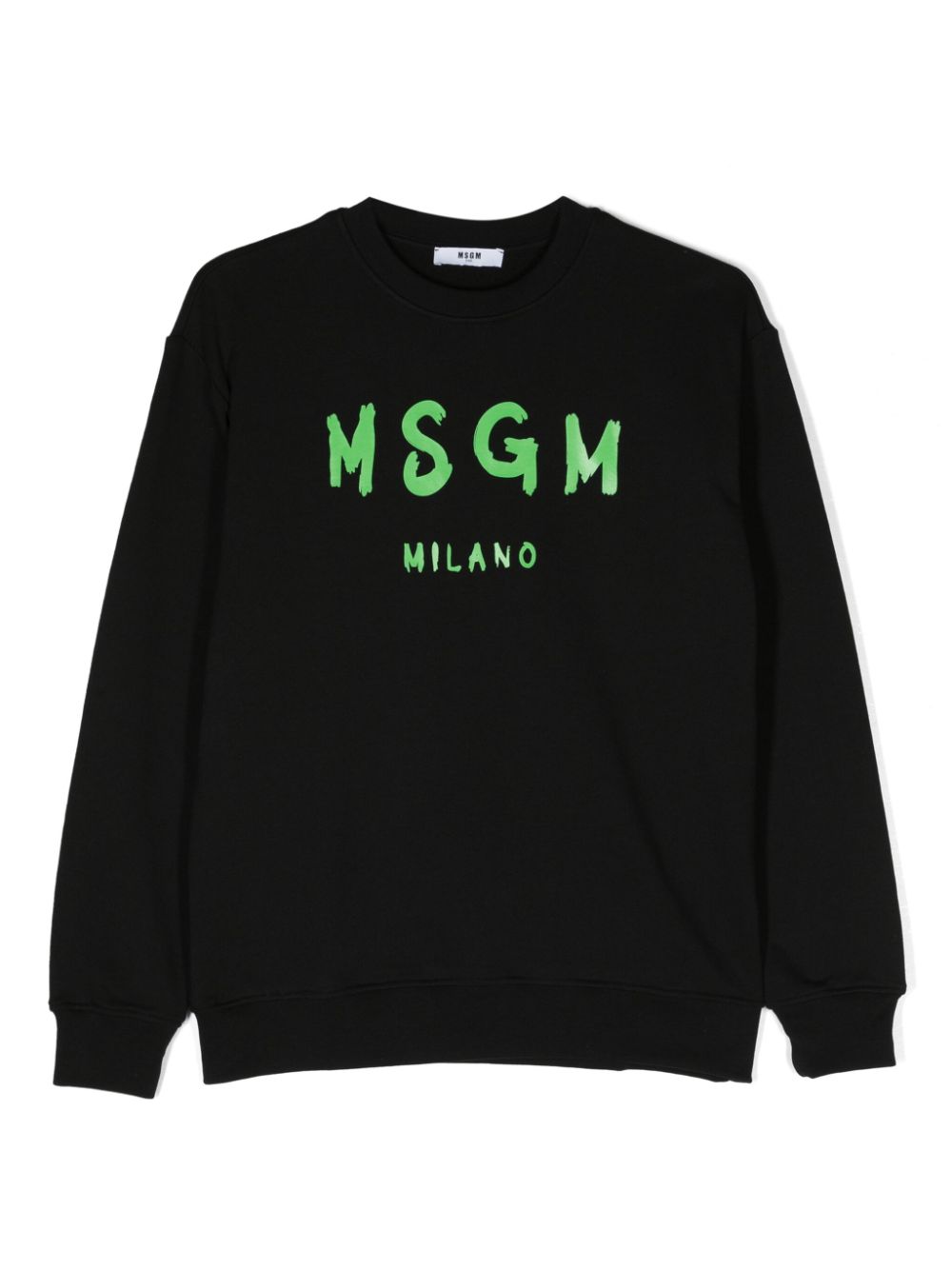 Felpa nera per bambini con logo S4MSJUSW023 110 Msgm Kids 