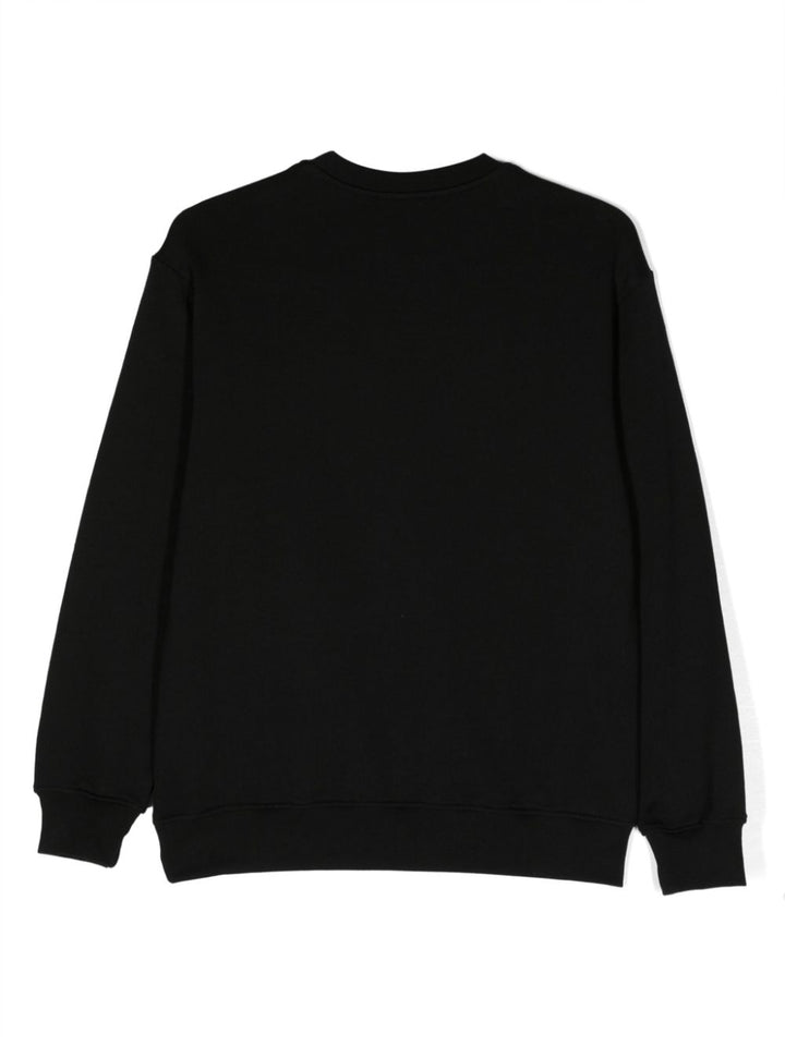 Felpa nera per bambini con logo S4MSJUSW023 110 Msgm Kids 