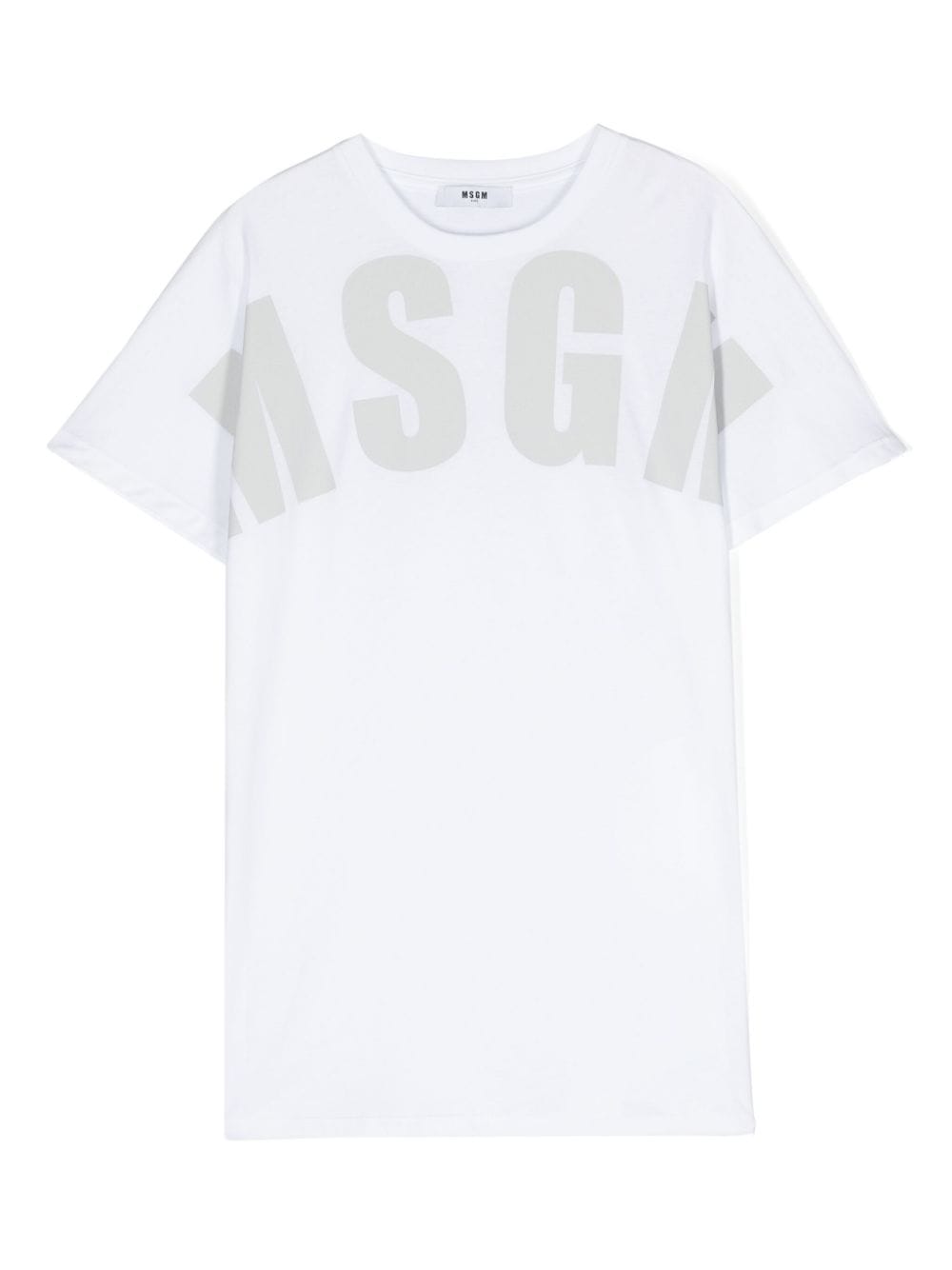 T-shirt bianca per bambio con logo S4MSJUTH006 001 Msgm Kids 