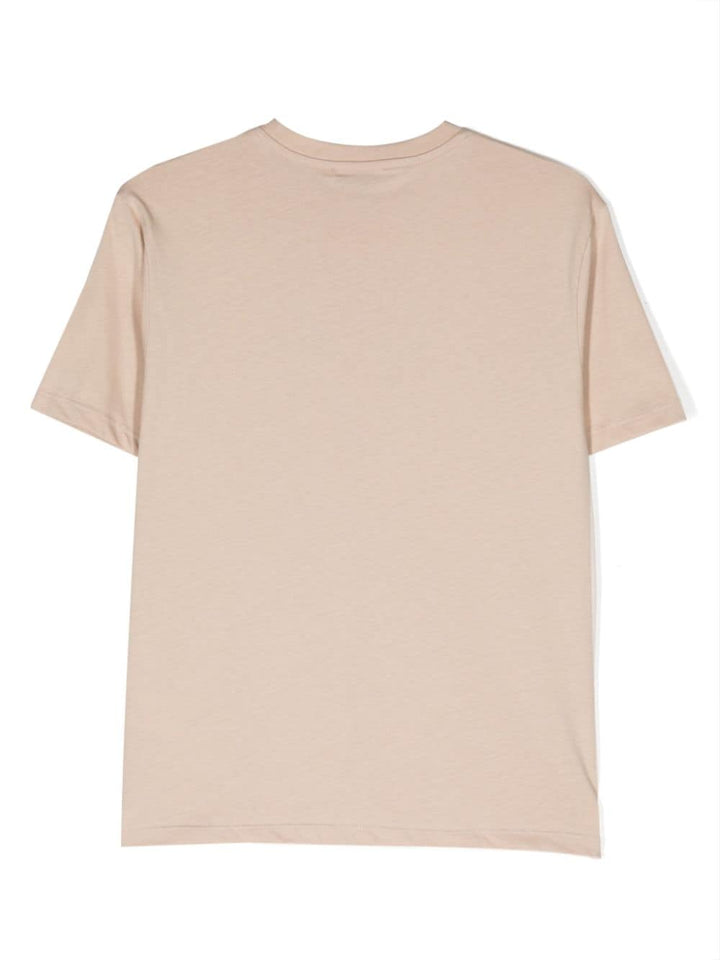T-shirt beige per bambino con logo S4MSJUTH202 015 Msgm Kids 