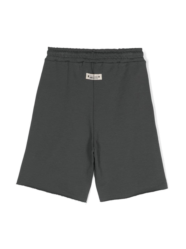 Gray Bermuda shorts for girls with logo